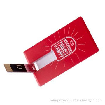 Card USB drive, exclusive design, various logos and colors are welcomed, capacity of 1 to 64GB